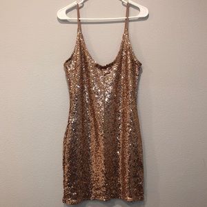 🆕 Sequin Dress- Rose Gold